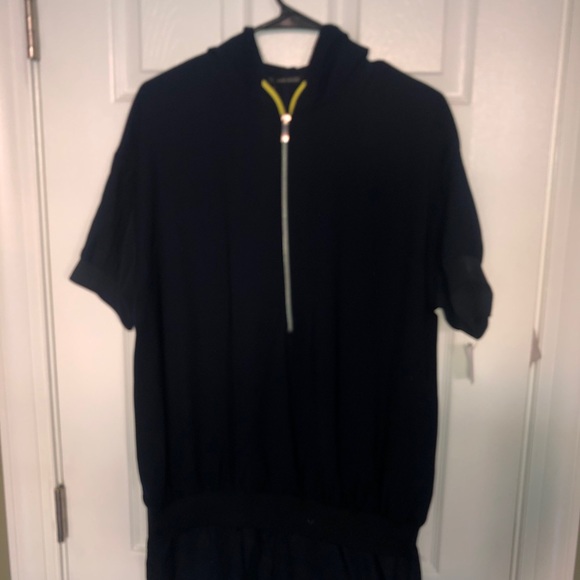 Blue jumpsuit with drawstrings - Picture 2 of 5